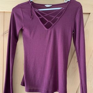 Aeropostale ribbed long sleeve shirt